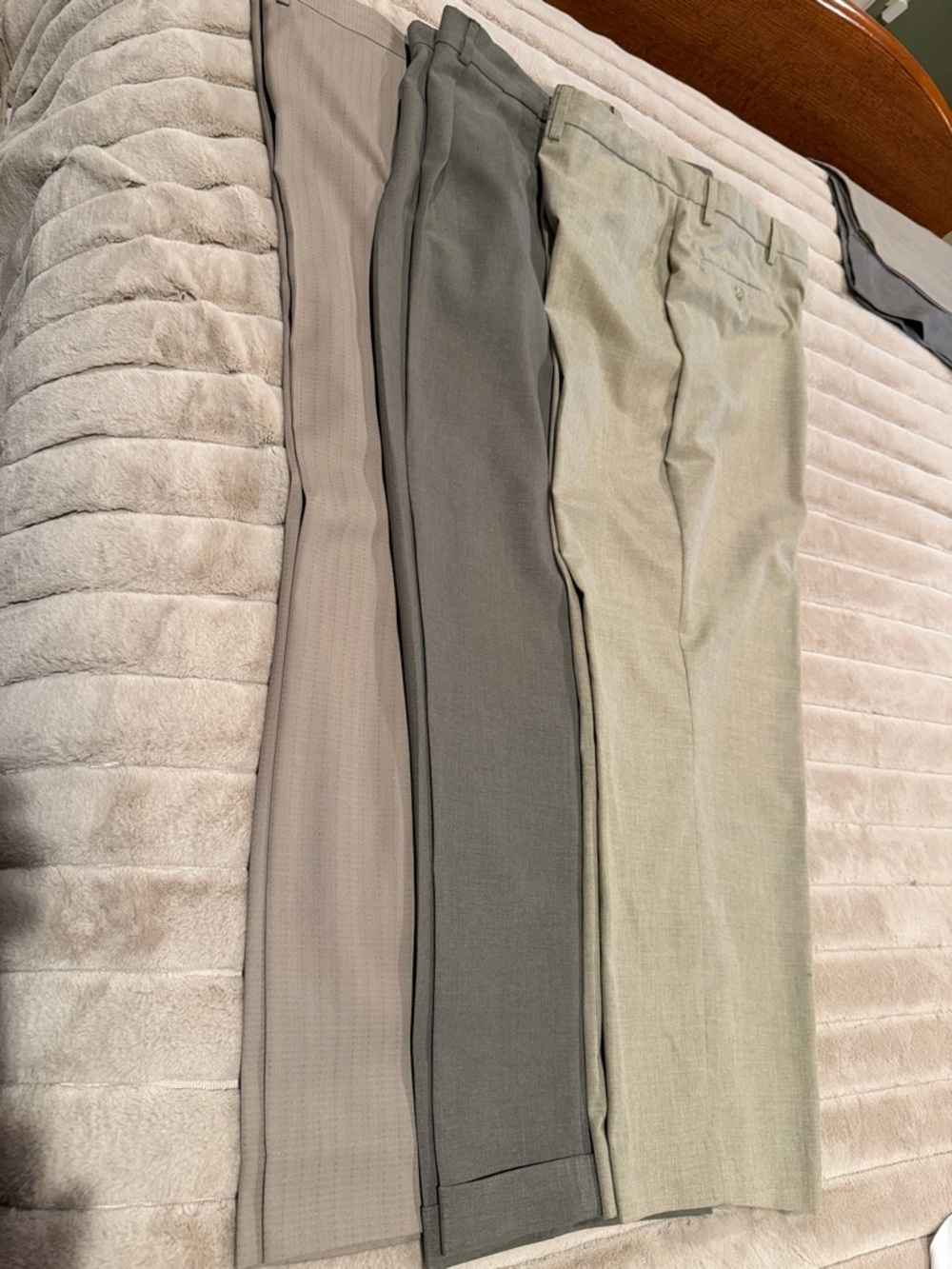 Men's Dress Pants in Taupe, Gray, and Khaki